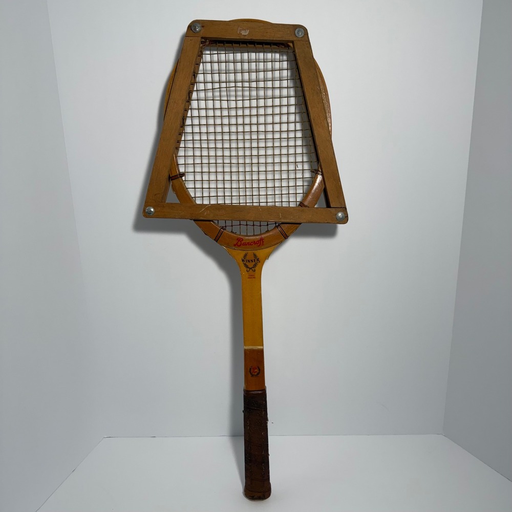 Vintage Bancroft Winner Wooden Racquet with Wilson Wood Press American Ash